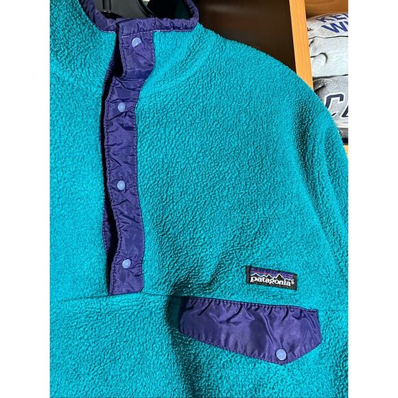 SOLD Vintage 90s Patagonia Snap T Synchilla Fleece Jacket - Picture 2 of 7